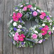 Heart with seasonal flowers