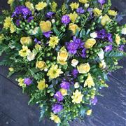Sympathy Heart Yellow and blues