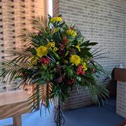 Autumnal Pedestial Arrangement